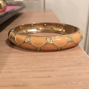 Yellow and gold diamond enamel bracelet